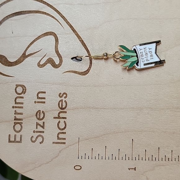 Crazy Plant Lady Drop Earrings - Picture 3 of 4